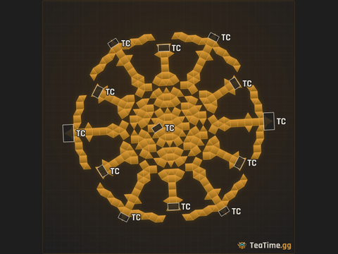 Foundation footprint of Bristle Colosseum