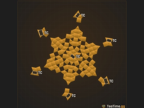 Foundation footprint of Hexagon Urchin