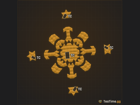 Foundation footprint of Outrigger Talon