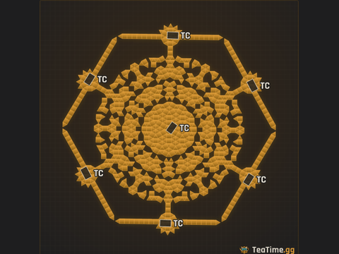 Foundation footprint of Imperial Rosette