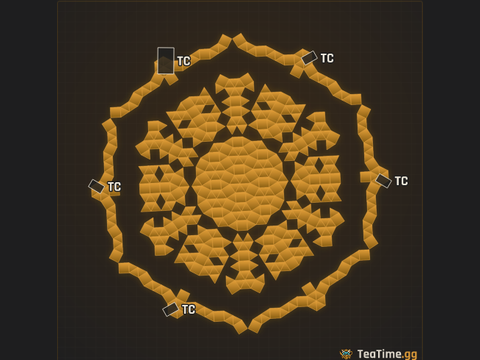 Foundation footprint of Sand Dollar