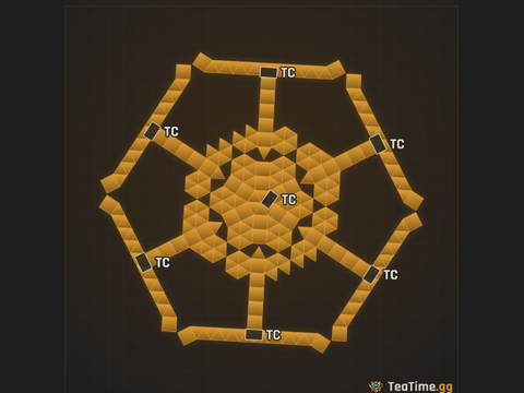 Foundation footprint of Dread Hexagram