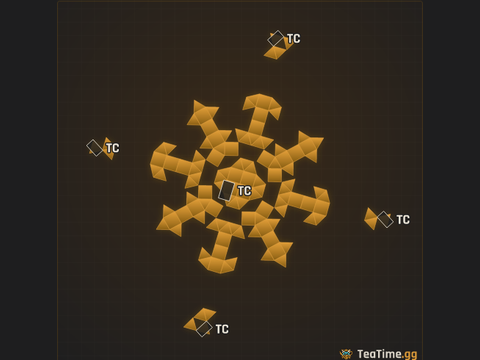 Foundation footprint of Caltrop Mill