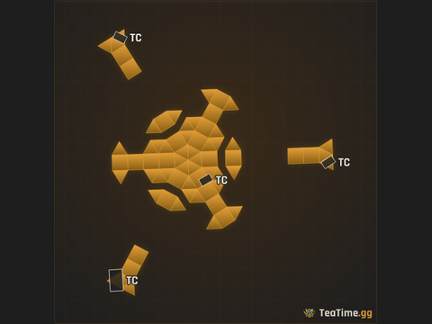 Foundation footprint of The Trefoil