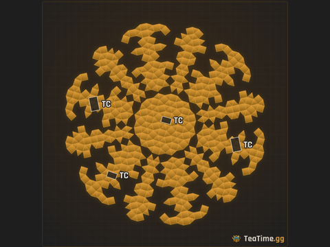 Foundation footprint of Amber Rosette