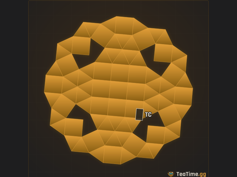 Foundation footprint of The Petal Shaft