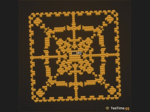 Foundation footprint of Barbed Quadrangle