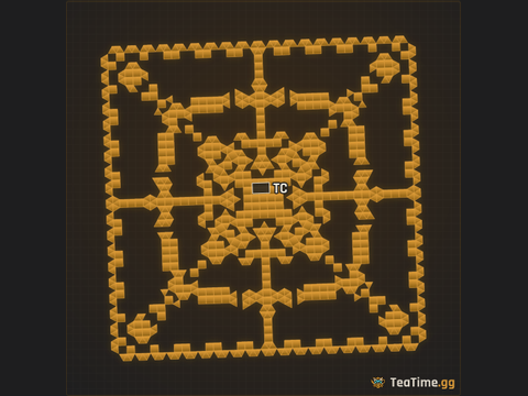 Foundation footprint of Barbed Quadrangle