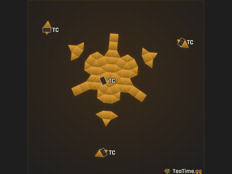 Foundation footprint of Winged Shrine