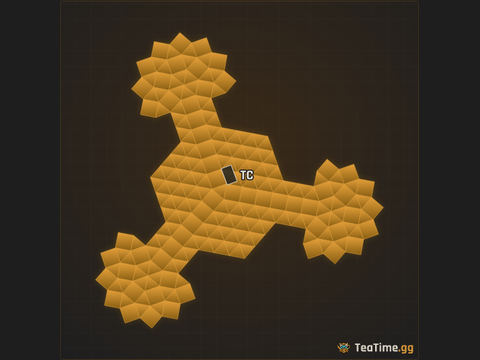 Foundation footprint of The Knuckle