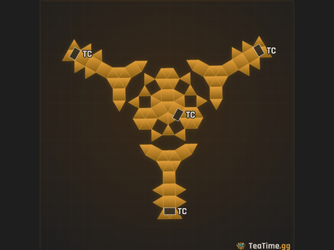 Foundation footprint of Trident Pylon