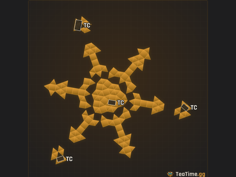 Foundation footprint of Hex Masthead
