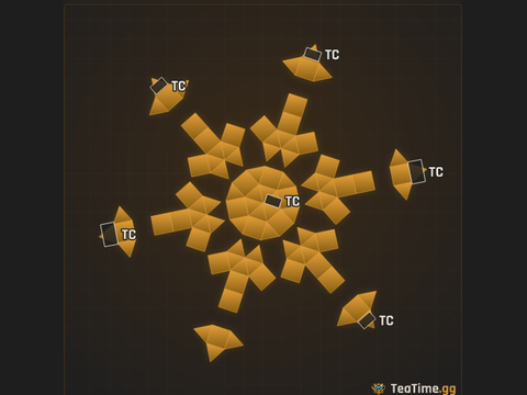 Foundation footprint of Tetrarch Spindle