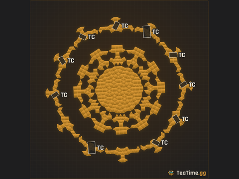 Foundation footprint of Concentric Ziggurat
