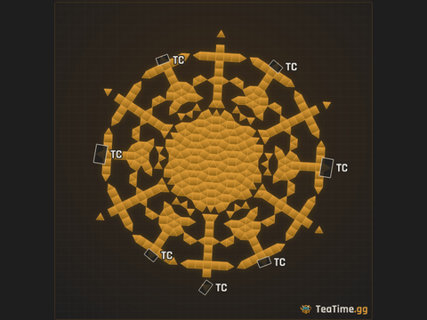 Foundation footprint of Spoke Drum