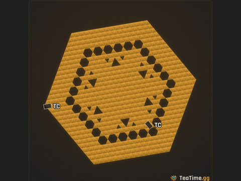 Foundation footprint of Hexagon Steppes