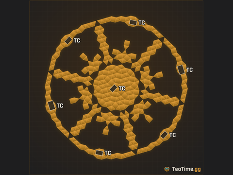 Foundation footprint of Turbine Colonnade