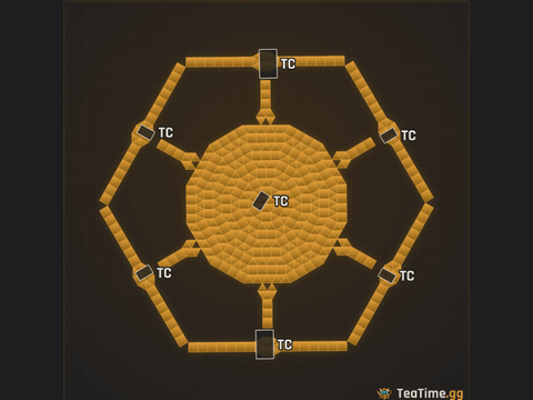 Foundation footprint of Octagon Carousel