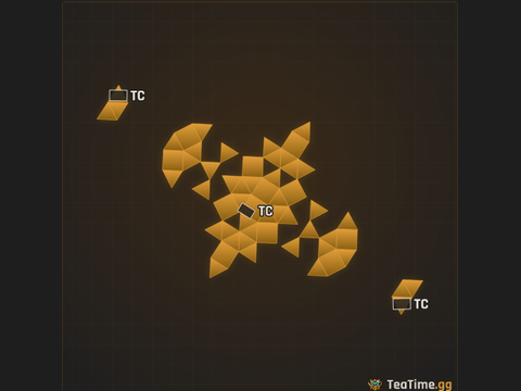 Foundation footprint of Tripod Lander