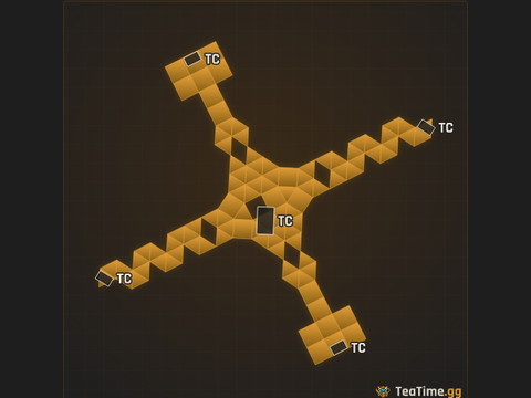 Foundation footprint of Tulip Roost