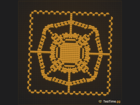 Foundation footprint of Square Colosseum