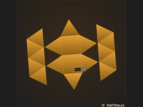 Foundation footprint of tie fighter