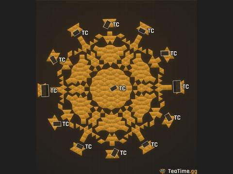 Foundation footprint of Stepped Lotus