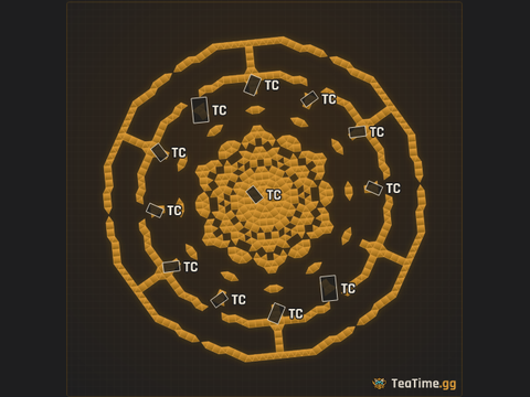 Foundation footprint of Concentric Wreath