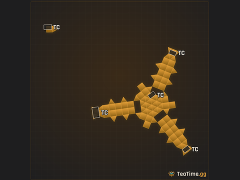 Foundation footprint of Triskelion Picket
