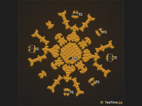 Foundation footprint of Flak Rosette
