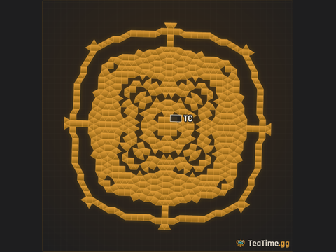Foundation footprint of The Sentry Island