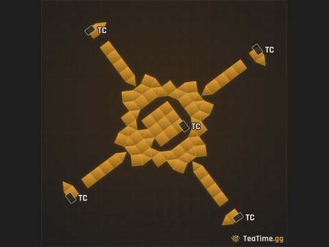 Foundation footprint of Compass Lander
