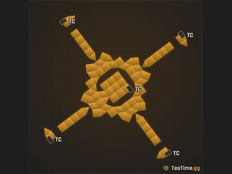 Foundation footprint of Compass Lander