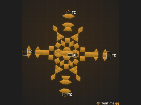Foundation footprint of The Caltrop