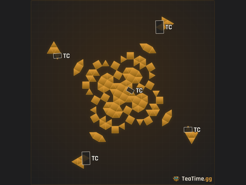 Foundation footprint of Windmill Chandelier