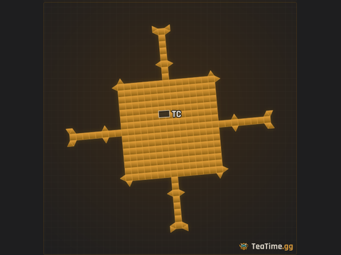 Foundation footprint of the great pyramid