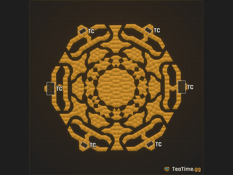 Foundation footprint of Trench Labyrinth