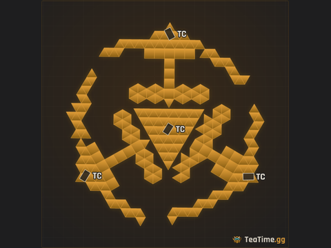 Foundation footprint of The Hex Court