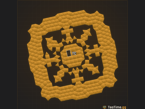 Foundation footprint of Tiered Redoubt