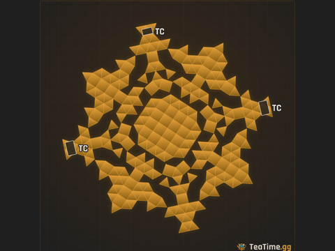 Foundation footprint of The Turbine Diadem
