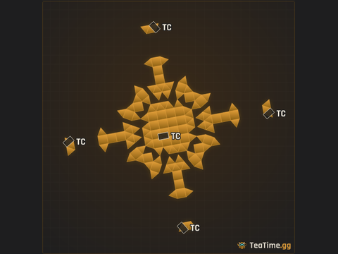 Foundation footprint of Rustwork Corona