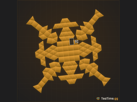 Foundation footprint of Flak Candelabra