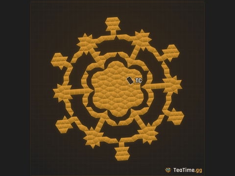 Foundation footprint of The Petal Rings