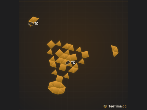 Foundation footprint of Twin Derrick