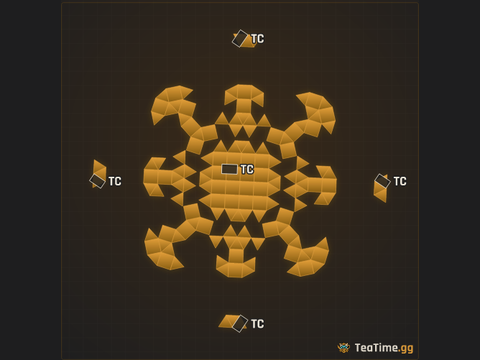 Foundation footprint of Winged Forge