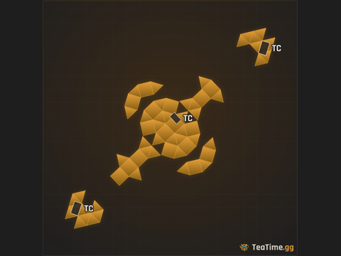 Foundation footprint of The Twin Paddles