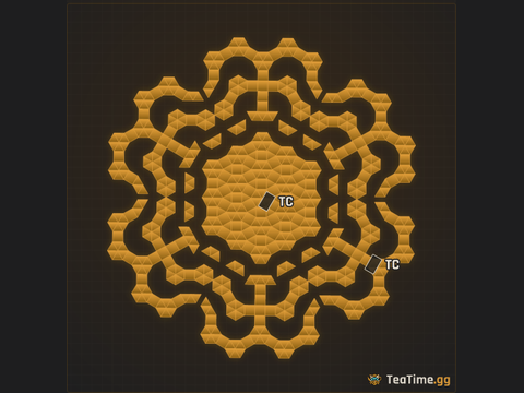 Foundation footprint of Pleated Ziggurat