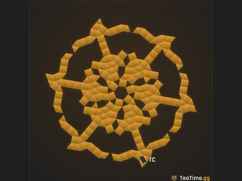 Foundation footprint of Cobble Rosette