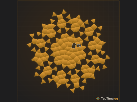 Foundation footprint of Jagged Rosette