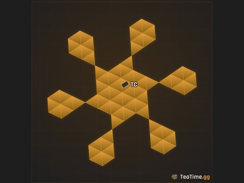 Foundation footprint of Radial Rosette